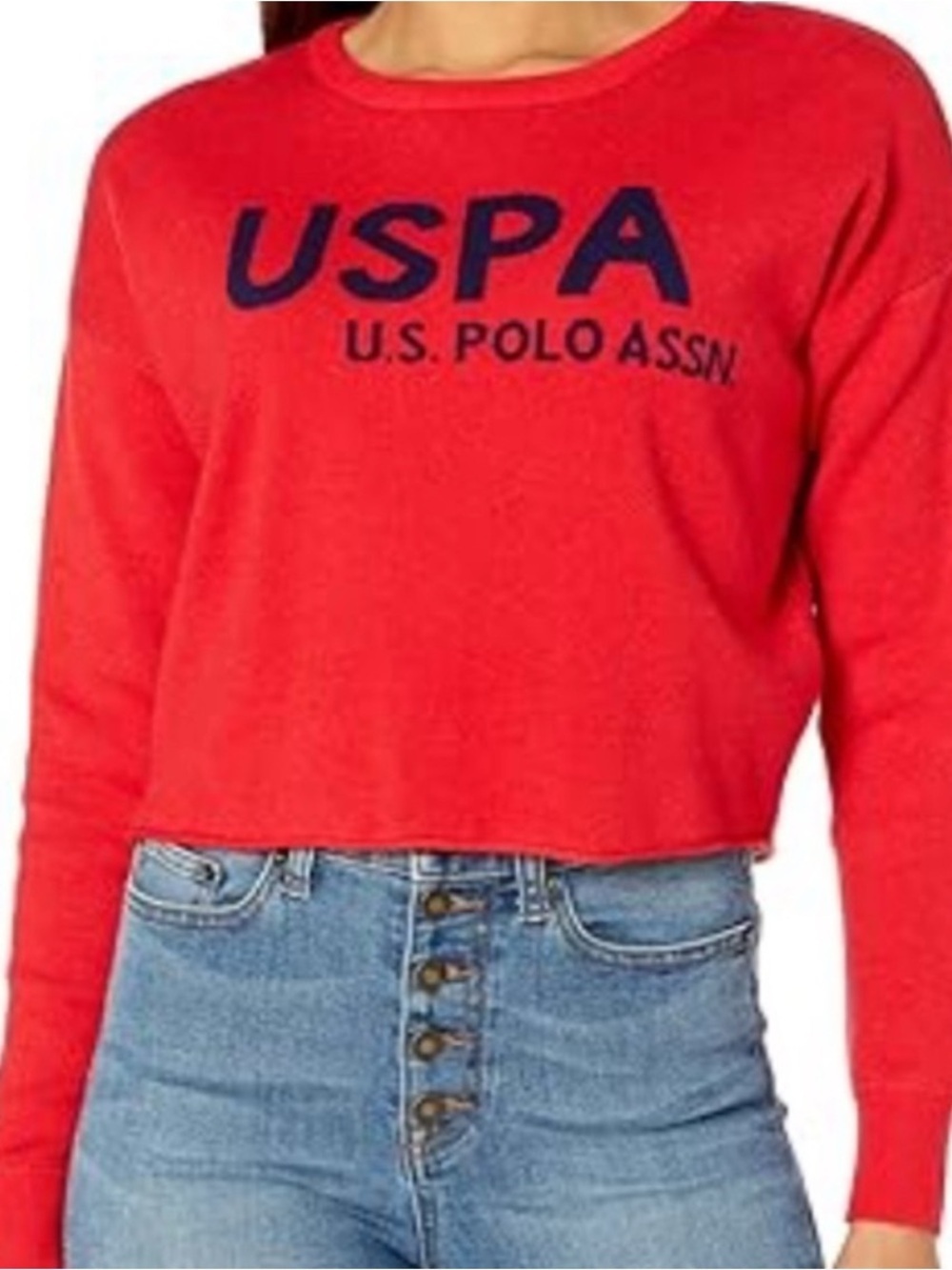 U.S. Polo Assn. Women's Red Logo Sweatshirt Size L